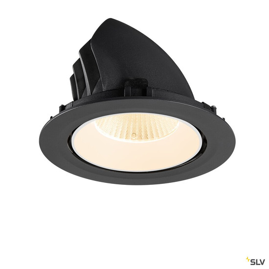 SLV 1009868 NUMINOS® GIMBLE XL, Deckeneinbauleuchte,, 2700 K, 40°, schwarz / weiß