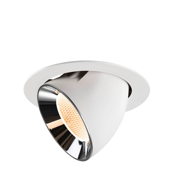SLV 1009875 NUMINOS GIMBLE XL, Deckeneinbauleuchte weiß/chrom 2700K 20°