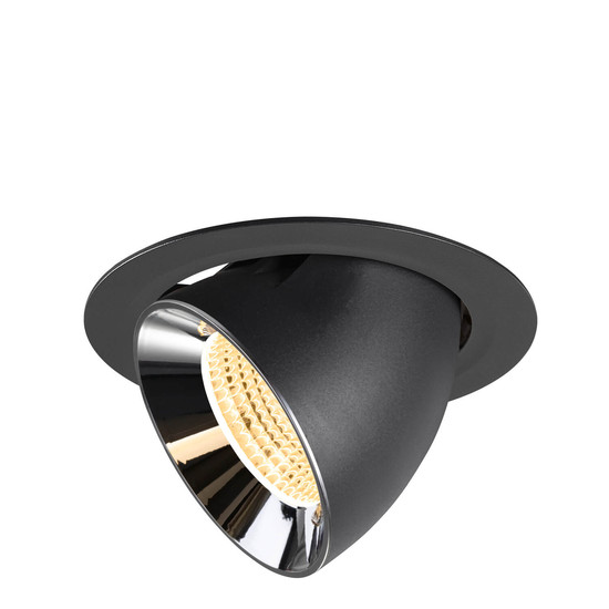 SLV 1009890 NUMINOS GIMBLE XL, Deckeneinbauleuchte schwarz/chrom 3000K 55°