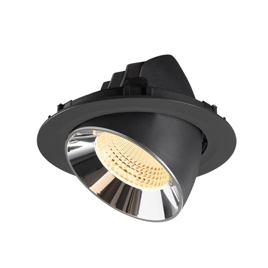 SLV 1009890 NUMINOS GIMBLE XL, Deckeneinbauleuchte schwarz/chrom 3000K 55°