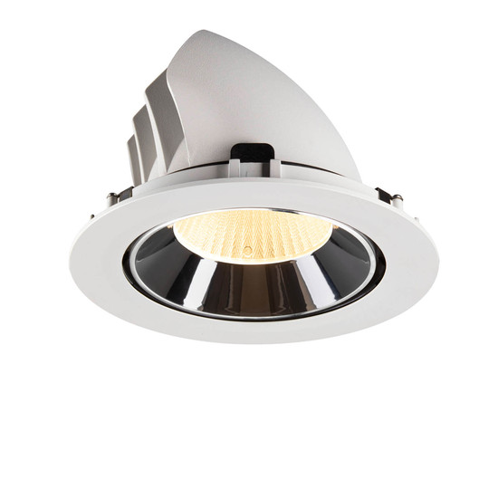 SLV 1009896 NUMINOS GIMBLE XL, Deckeneinbauleuchte weiß/chrom 3000K 40°