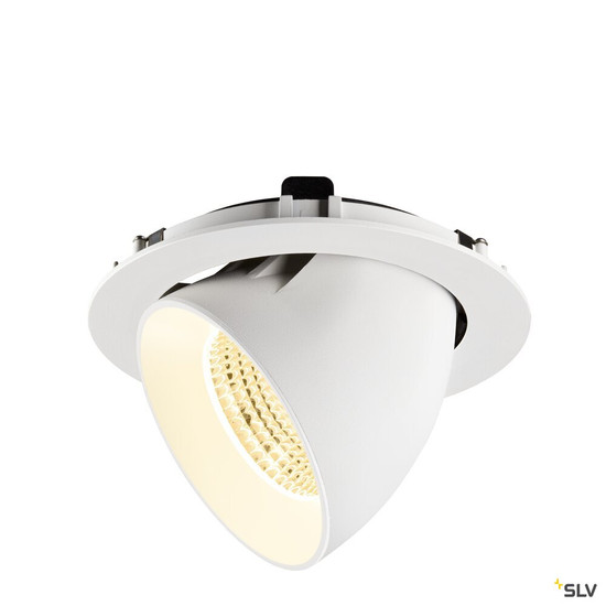 SLV 1009898 NUMINOS® GIMBLE XL, Deckeneinbauleuchte,, 3000 K, 55°, weiß
