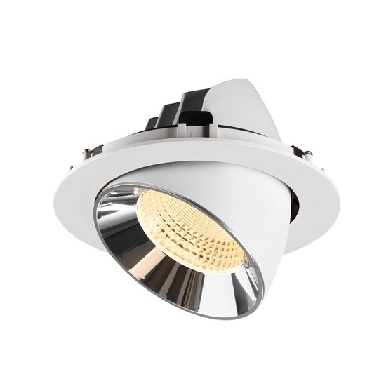 SLV 1009899 NUMINOS GIMBLE XL, Deckeneinbauleuchte weiß/chrom 3000K 55°