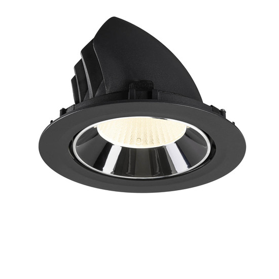 SLV 1009905 NUMINOS GIMBLE XL, Deckeneinbauleuchte schwarz/chrom 4000K 40°