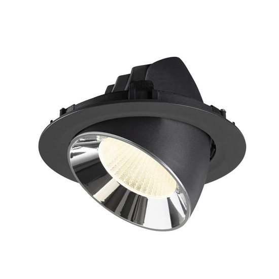 SLV 1009905 NUMINOS GIMBLE XL, Deckeneinbauleuchte schwarz/chrom 4000K 40°