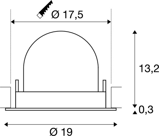 SLV 1009906 NUMINOS® GIMBLE XL, Deckeneinbauleuchte,, 4000 K, 55°, schwarz