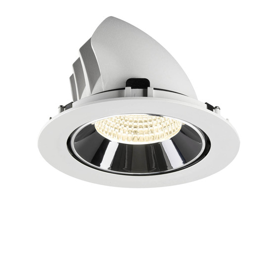SLV 1009917 NUMINOS GIMBLE XL, Deckeneinbauleuchte weiß/chrom 4000K 55°