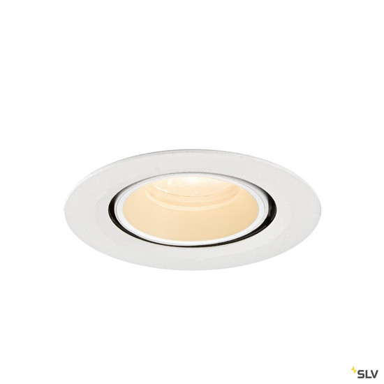 SLV 1010036 NUMINOS® GIMBLE XS, Deckeneinbauleuchte, 2700 K, 20°, IP20, rund, weiß