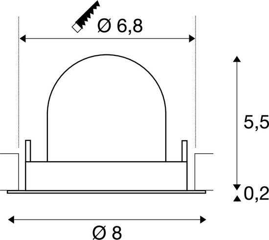 SLV 1010036 NUMINOS® GIMBLE XS, Deckeneinbauleuchte, 2700 K, 20°, IP20, rund, weiß