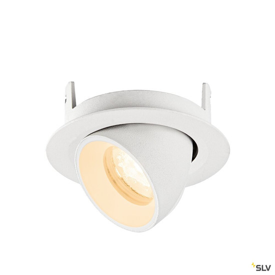 SLV 1010039 NUMINOS® GIMBLE XS, Deckeneinbauleuchte, 2700 K, 40°, IP20, rund, weiß