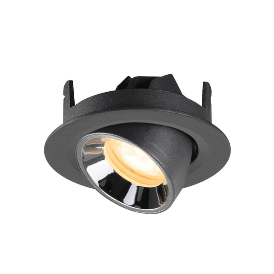 SLV 1010052 NUMINOS GIMBLE XS, Deckeneinbauleuchte schwarz/chrom 3000K 55°