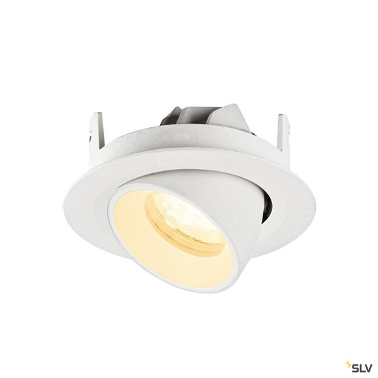 SLV 1010057 NUMINOS® GIMBLE XS, Deckeneinbauleuchte, 3000 K, 40°, IP20, rund, weiß