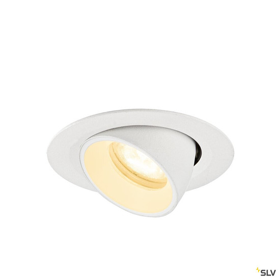 SLV 1010060 NUMINOS® GIMBLE XS, Deckeneinbauleuchte, 3000 K, 55°, IP20, rund, weiß