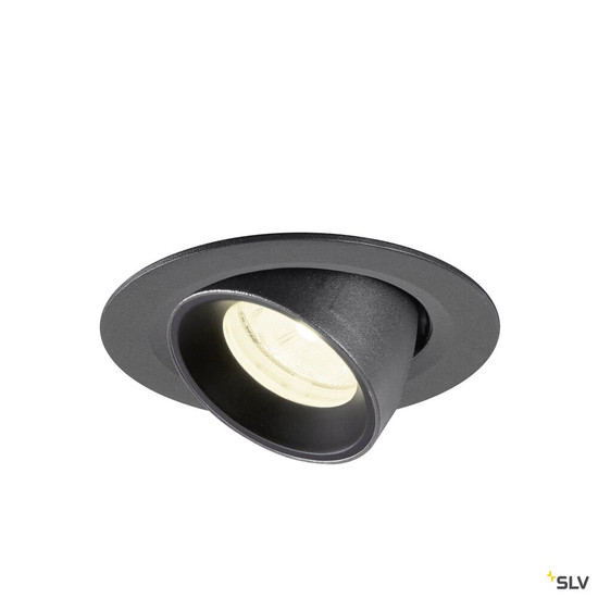 SLV 1010062 NUMINOS® GIMBLE XS, Deckeneinbauleuchte, 4000 K, 20°, IP20, rund, schwarz