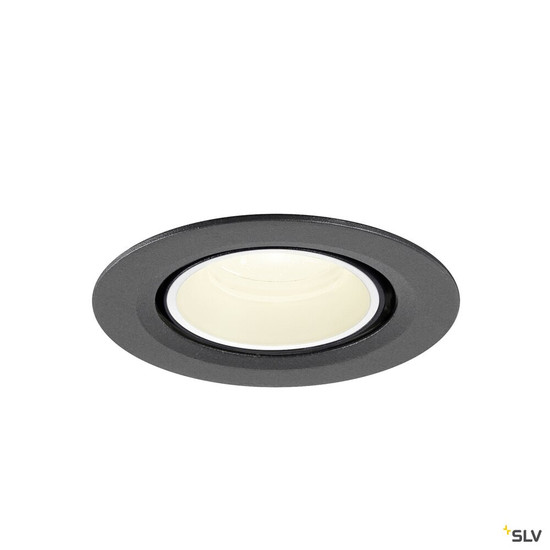 SLV 1010063 NUMINOS® GIMBLE XS, Deckeneinbauleuchte, 4000 K, 20°, IP20, rund, schwarz / weiß