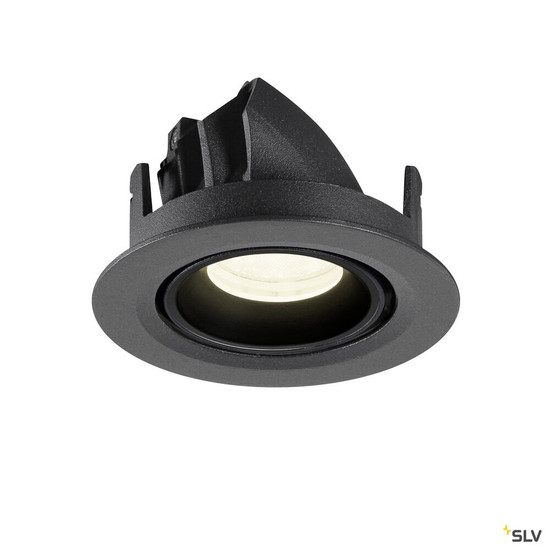 SLV 1010065 NUMINOS® GIMBLE XS, Deckeneinbauleuchte, 4000 K, 40°, IP20, rund, schwarz