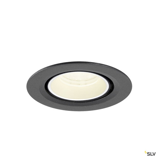 SLV 1010066 NUMINOS® GIMBLE XS, Deckeneinbauleuchte, 4000 K, 40°, IP20, rund, schwarz / weiß