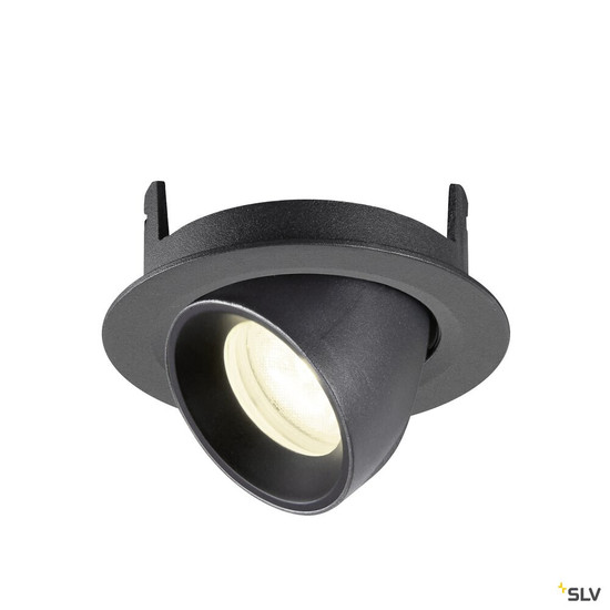 SLV 1010068 NUMINOS® GIMBLE XS, Deckeneinbauleuchte, 4000 K, 55°, IP20, rund, schwarz