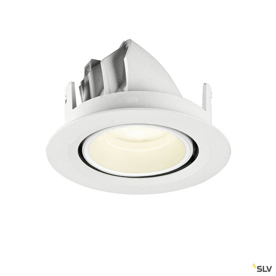 SLV 1010078 NUMINOS® GIMBLE XS, Deckeneinbauleuchte, 4000 K, 55°, IP20, rund, weiß