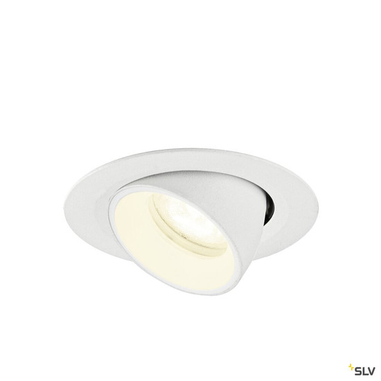 SLV 1010078 NUMINOS® GIMBLE XS, Deckeneinbauleuchte, 4000 K, 55°, IP20, rund, weiß
