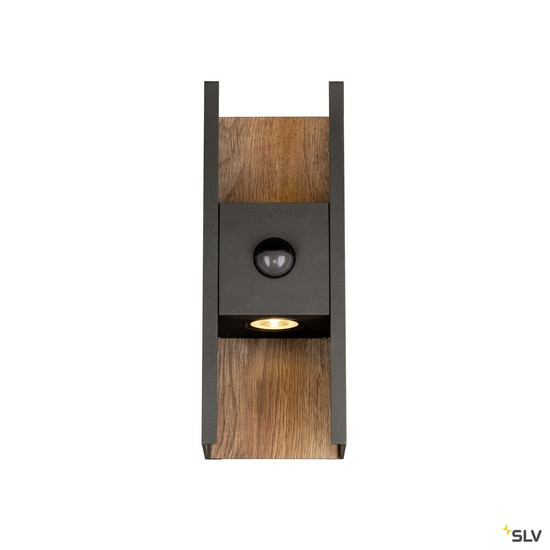 SLV 1010107 FLATT II, Wandaufbauleuchte, SENSOR, 2700 K, max. 10 W, anthrazit / braun