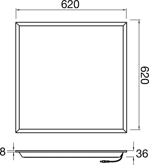 SLV 1010109 PANEL P, 625 45 840 WB UGR19 ML WH