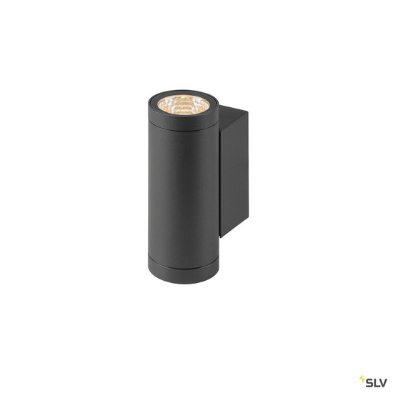 SLV 1010163 HELIA PRO S, Wandaufbauleuchte, up/down, DALI, P1, zylindrisch, 2700 K, 6 W, 24°, anthrazit