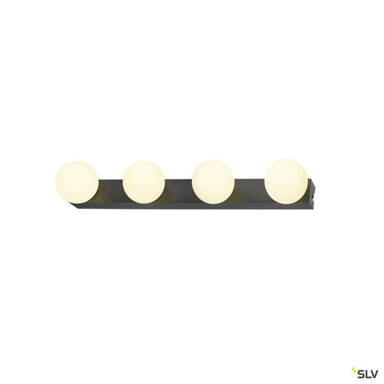 SLV 1010193 SUN Mirror, Wandaufbauleuchte, quad, 2700/3000/4000 K, TOUCH button, 18 W,  IP44, schwarz