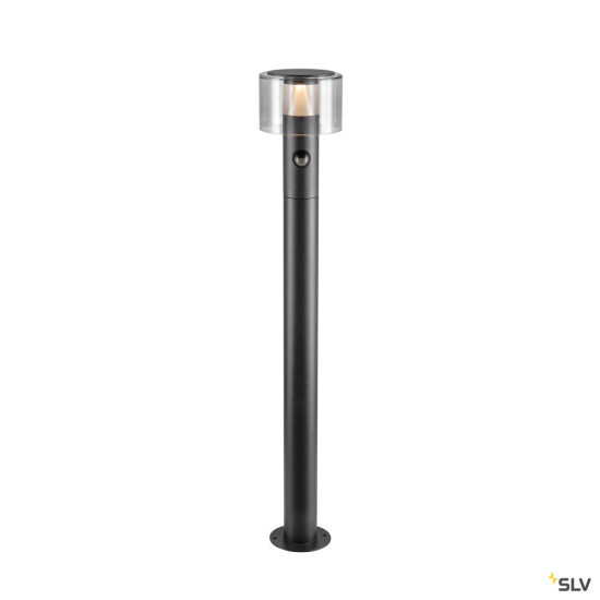SLV 1010201 TAHA II 90, Stehleuchte, SENSOR, 2200/2700 K, IP54, zylindrisch, schwarz
