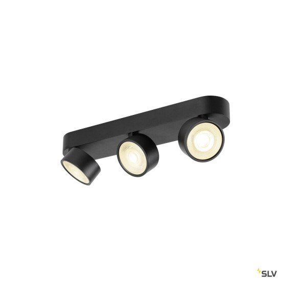SLV 1010273 KALU 2.0, Wand- und Deckenaufbauleuchte, PHASE, 3000 K, 28 W, 36°, schwarz