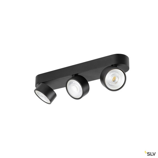 SLV 1010273 KALU 2.0, Wand- und Deckenaufbauleuchte, PHASE, 3000 K, 28 W, 36°, schwarz