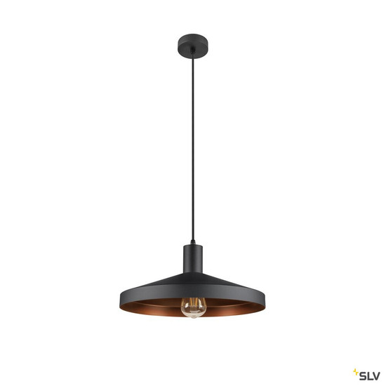 SLV 1010285 LALU®, Pendelleuchte, E27 Base, Mix&Match, Pendellänge 200 cm, 1 x max. 10 W, schwarz