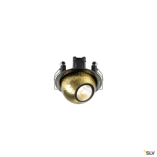 SLV 1010353 DYSKO, Deckeneinbauleuchte, rund, PHASE, 2700K, 6.4 W, 36°, schwarz / gold