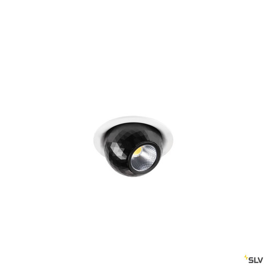 SLV 1010354 DYSKO, Deckeneinbauleuchte, rund, PHASE, 2700K, 6.4 W, 36°, weiß / schwarz