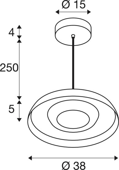 SLV 1010366 MOTUNA, PD, Phase, Pendelleuchte, 2700K, 10W, 130°, weiß / goldfarben