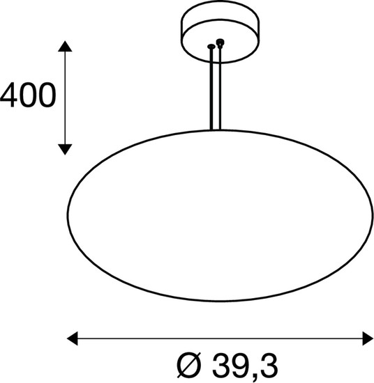 SLV 1010414 OLYPSO 40, Pendelleuchte, E27, Pendellänge 400 cm, 1 x max. 40 W, gold