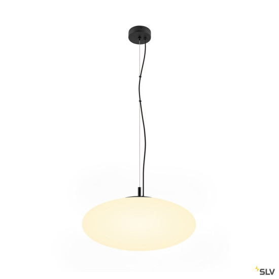 SLV 1010415 OLYPSO 50, Pendelleuchte, E27, Pendellänge 400 cm, 1 x max. 40 W, schwarz