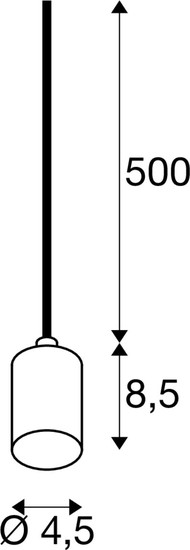 SLV 1010421 FITU PD, E27, ribbed, Pendelleuchte, Pendellänge 500 cm, offenes Kabelende, 1 x max. 15 W, gold