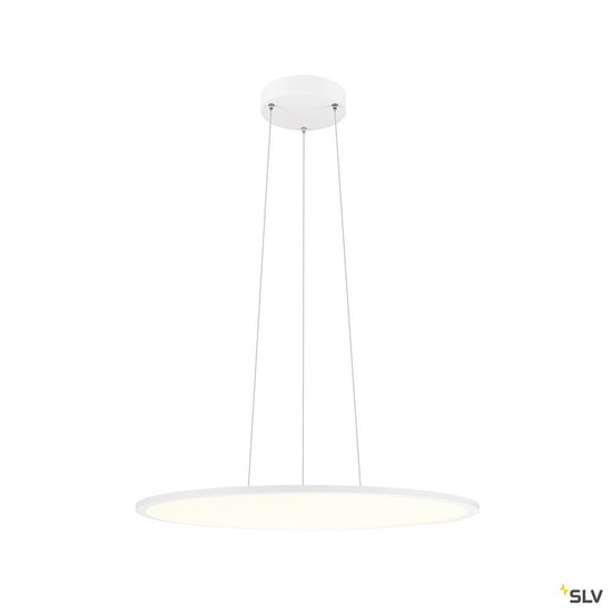 SLV 1010428 PANEL 60, Pendelleuchte, rund, DALI, Pendellänge 200 cm, 3000/4000K, 90°, weiß