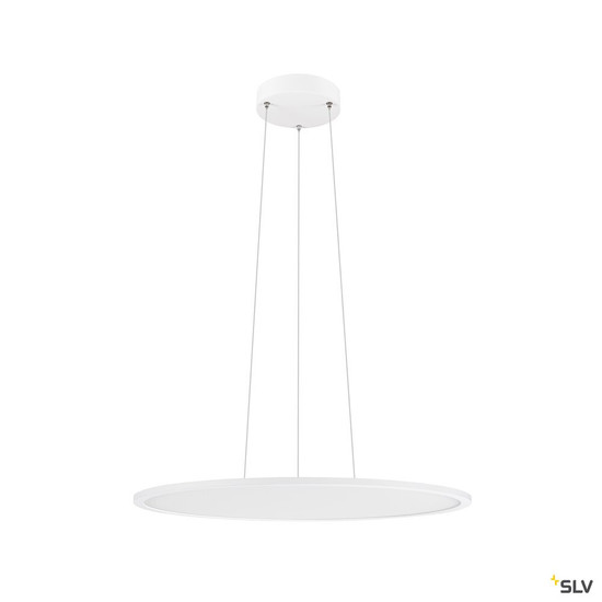 SLV 1010428 PANEL 60, Pendelleuchte, rund, DALI, Pendellänge 200 cm, 3000/4000K, 90°, weiß