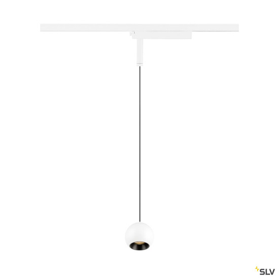 SLV 1010453 LIGHT EYE® 2.0, 1~ Pendelleuchte, Pendellänge 200 cm, 2700 K, 30°,, weiß / schwarz