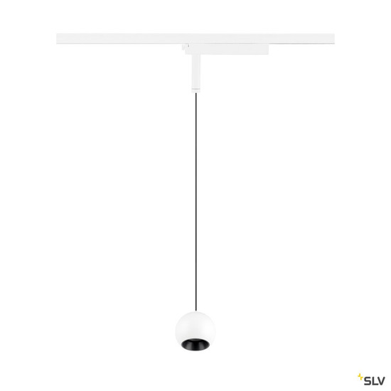 SLV 1010455 LIGHT EYE® 2.0, 1~ Pendelleuchte, Pendellänge 200 cm, 3000 K, 30°,, weiß / schwarz