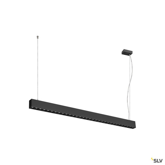 SLV 1010510 GLENOS® PRO, Pendelleuchte, 1,2m, DALI, UGR16, Pendellänge 210 cm, 3000K, 75°, schwarz