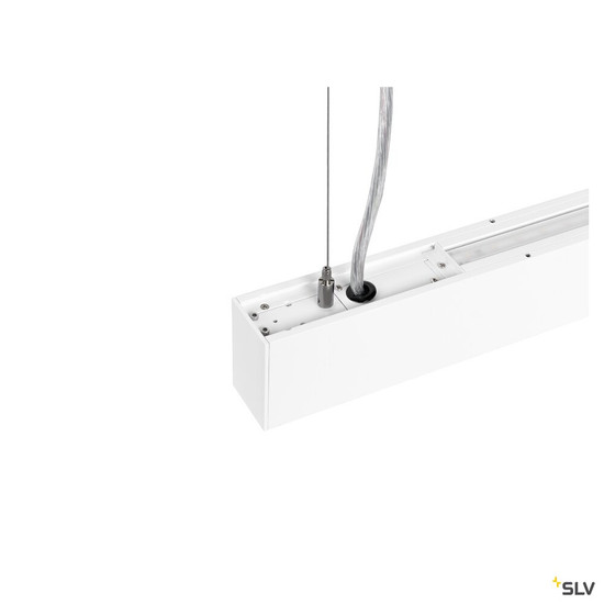 SLV 1010511 GLENOS® PRO, Pendelleuchte, 1,2m, DALI, UGR16, Pendellänge 210 cm, 4000K, 75°, weiß / schwarz