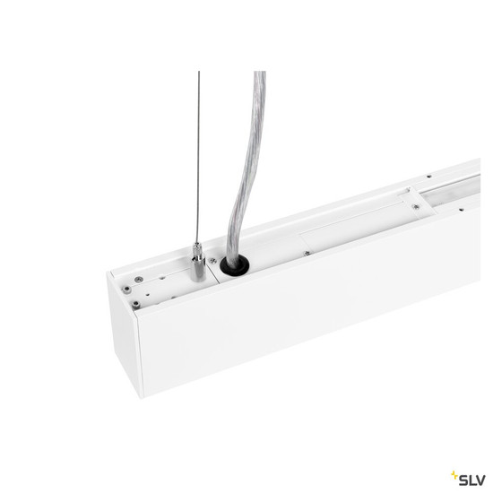 SLV 1010513 GLENOS® PRO, Pendelleuchte, 1,5m, DALI, UGR16, Pendellänge 210 cm, 3000K, 75°, weiß / schwarz