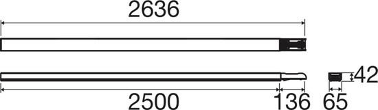 SLV 1010554 EASYLIGHT BC 2500 5 25 BK, Blind Cover 2500mm, 5 pole, 2,5mm2 SLVtec