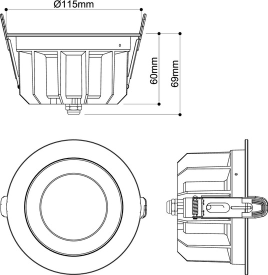 SLV 1010761 DOWNLIGHT P, 115 18 WM 840 60 ML WH IP54
