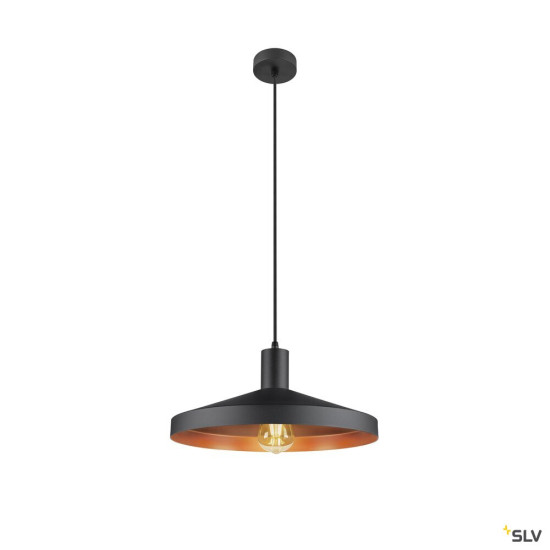 SLV 1010787 LALU® SET, Pendelleuchte, E27 Base, TETRA 36, Pendellänge 200 cm, 1 x max. 7.5 W, schwarz