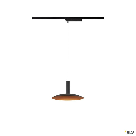 SLV 1010798 LALU® SET, 1~ Pendelleuchte, LED Base, ELYPSE 22, PHASE, Pendellänge 200 cm, 2700/3000K, 40°, schwarz