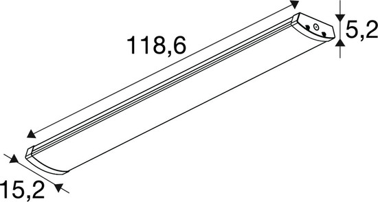 SLV 1010909 BATTEN FLAT P, 1200 52 830/840/850 ML WH
